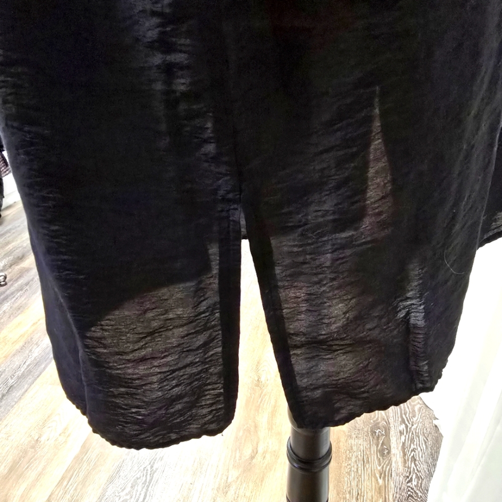 2/$30 Worthington Black Lyocell Tunic Womens Size XL Long Sleeve Lagenlook - Picture 5 of 12